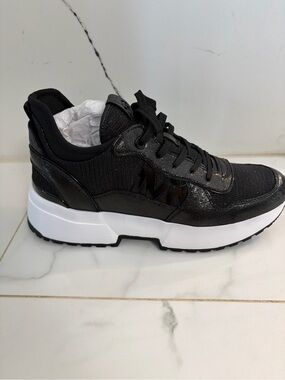 Michael Kors Black and White Platform Trainer